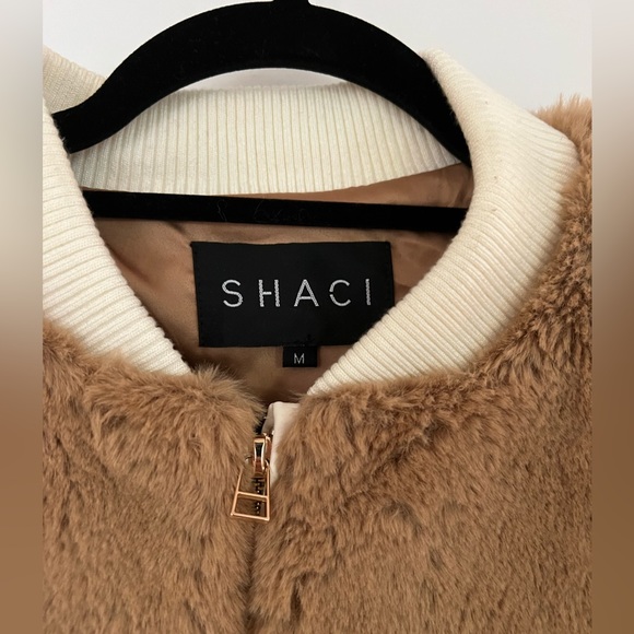 SHACI Bomber Style Faux Fur Jacket - Picture 2 of 5